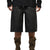 FRONT ZIP SHORTS  / WAXED BLK
