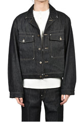 TRUCKER JACKET WITH STUDS / SLATE