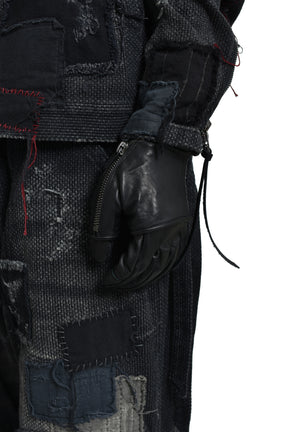 HORSE LEATHER LAYRED GLOVE / BLK