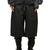 FRONT ZIP SHORTS  / WAXED BLK