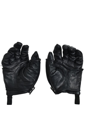 HORSE LEATHER LAYRED GLOVE / BLK