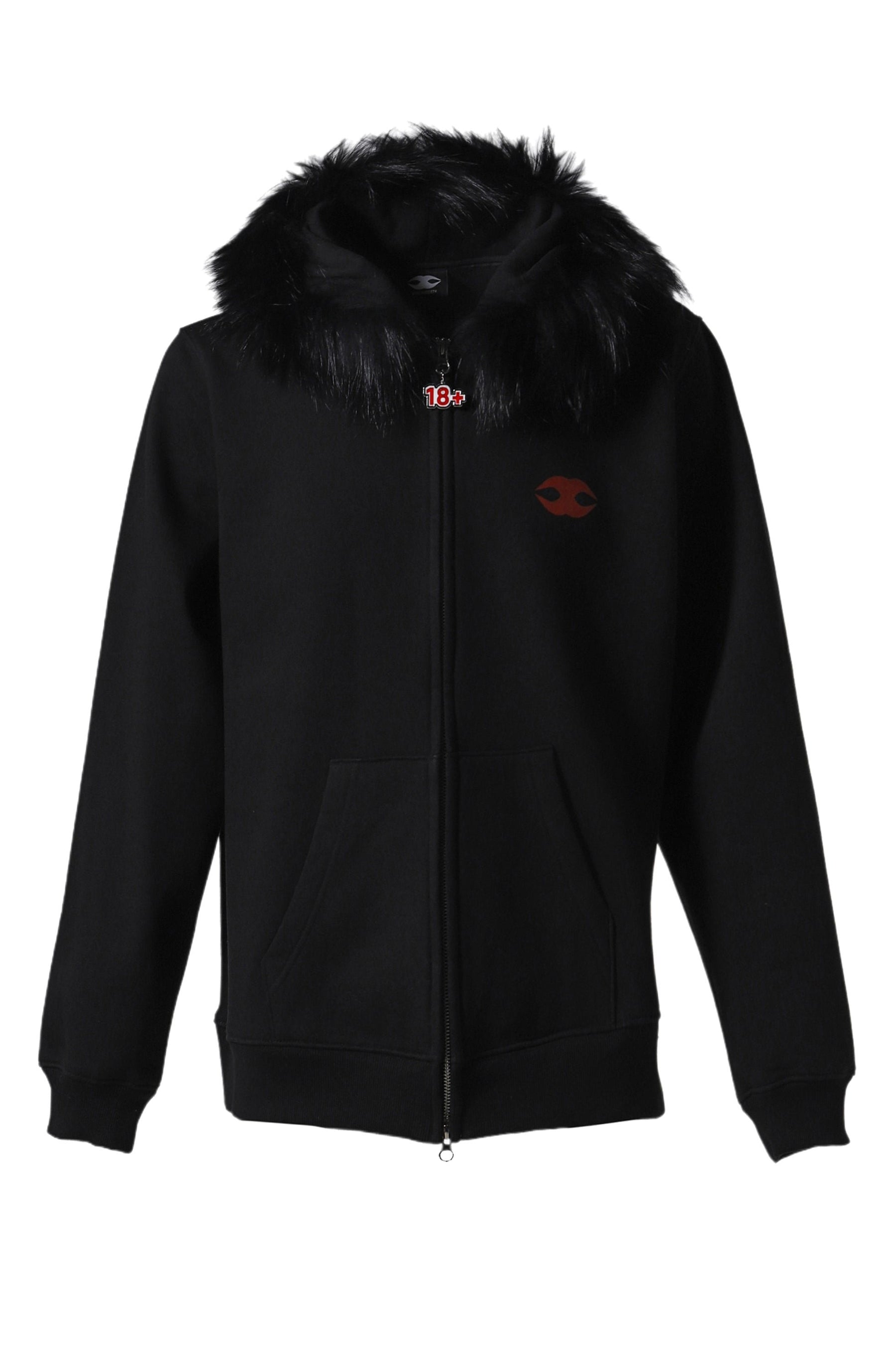 FUR HOODIE BLACK / BLK