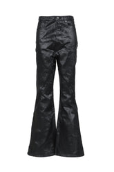 CRACK WAXED GUSSET VARET JEANS / BLK 