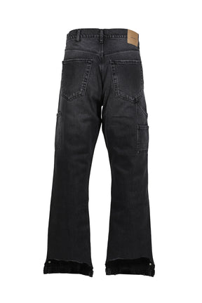 PHRASE WORK ZIP DENIM / WASHED BLK