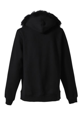 FUR HOODIE BLACK / BLK