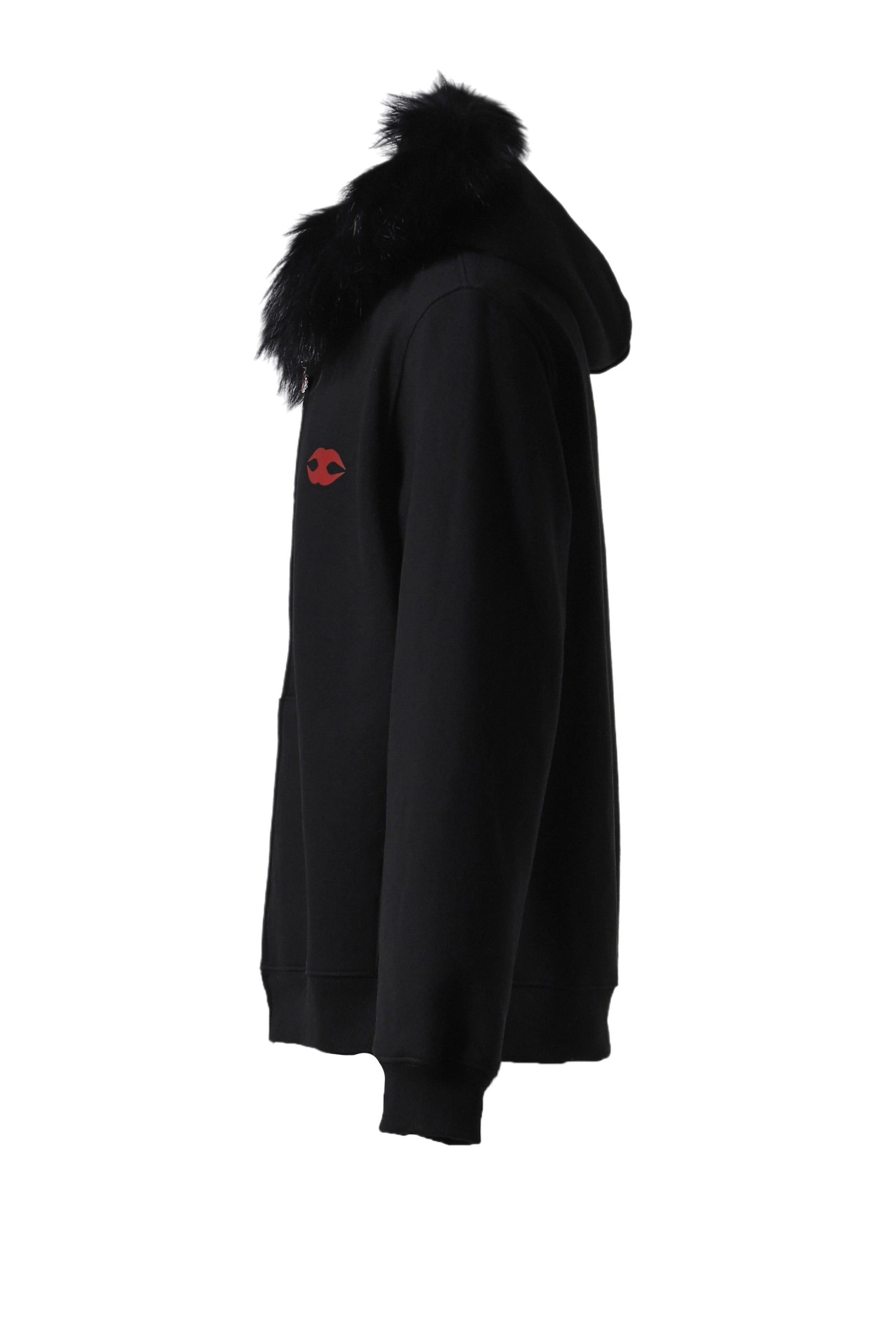 FUR HOODIE BLACK / BLK