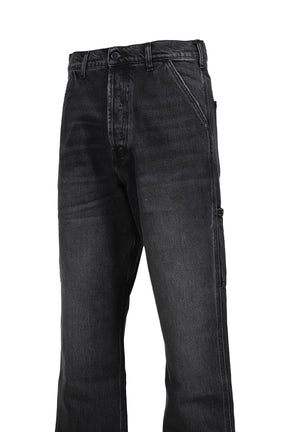 PHRASE WORK ZIP DENIM / WASHED BLK