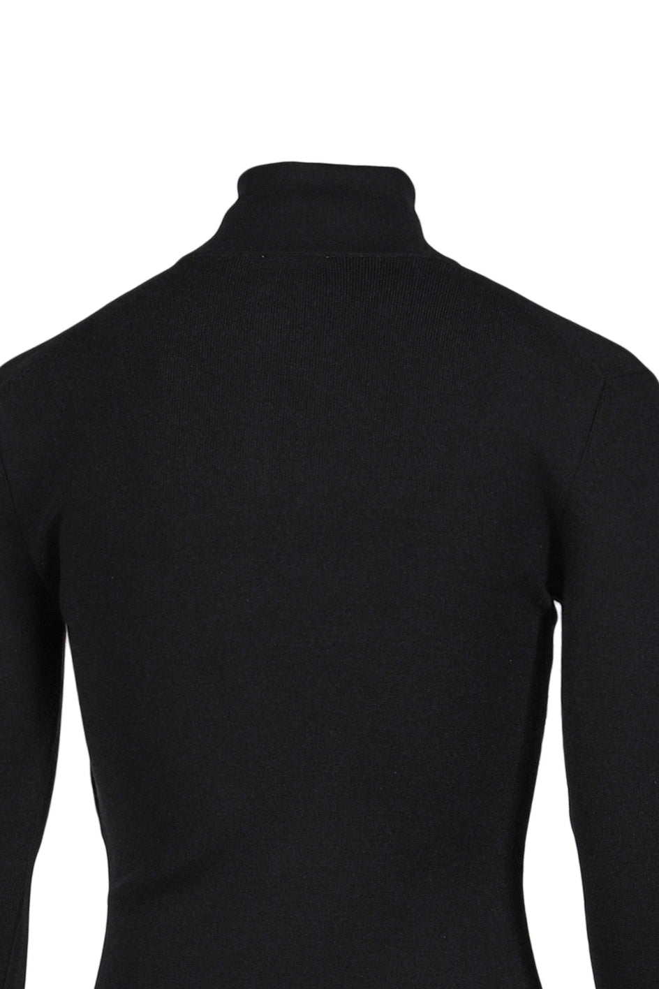 ZIPPED MOCKNECK SWEATER / BLACK 