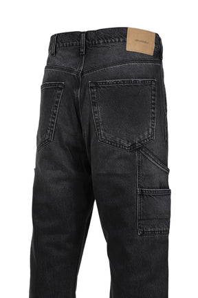 PHRASE WORK ZIP DENIM / WASHED BLK