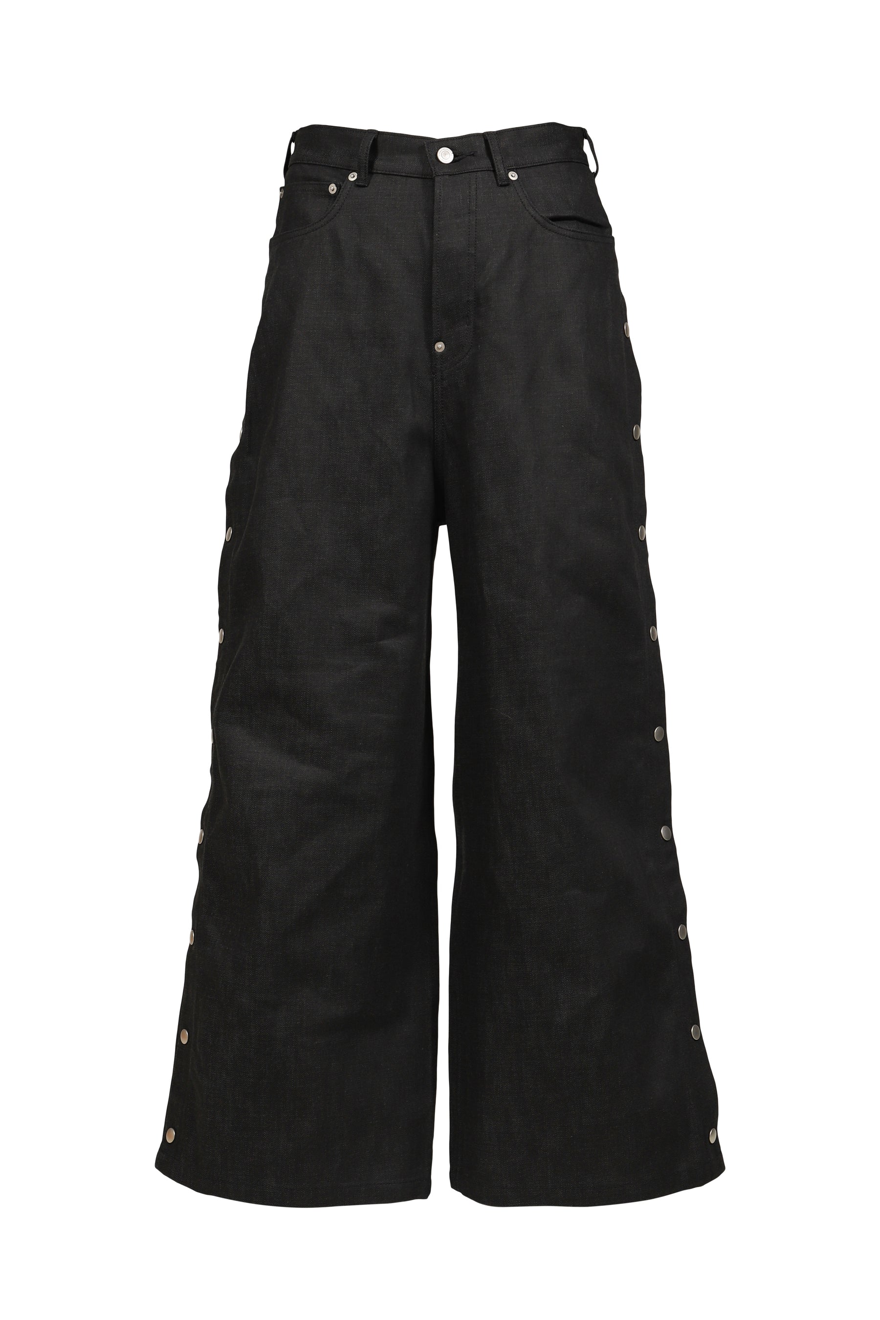 RH SUPER BAGGY SIDE SNAP JEAN / RAW BLK