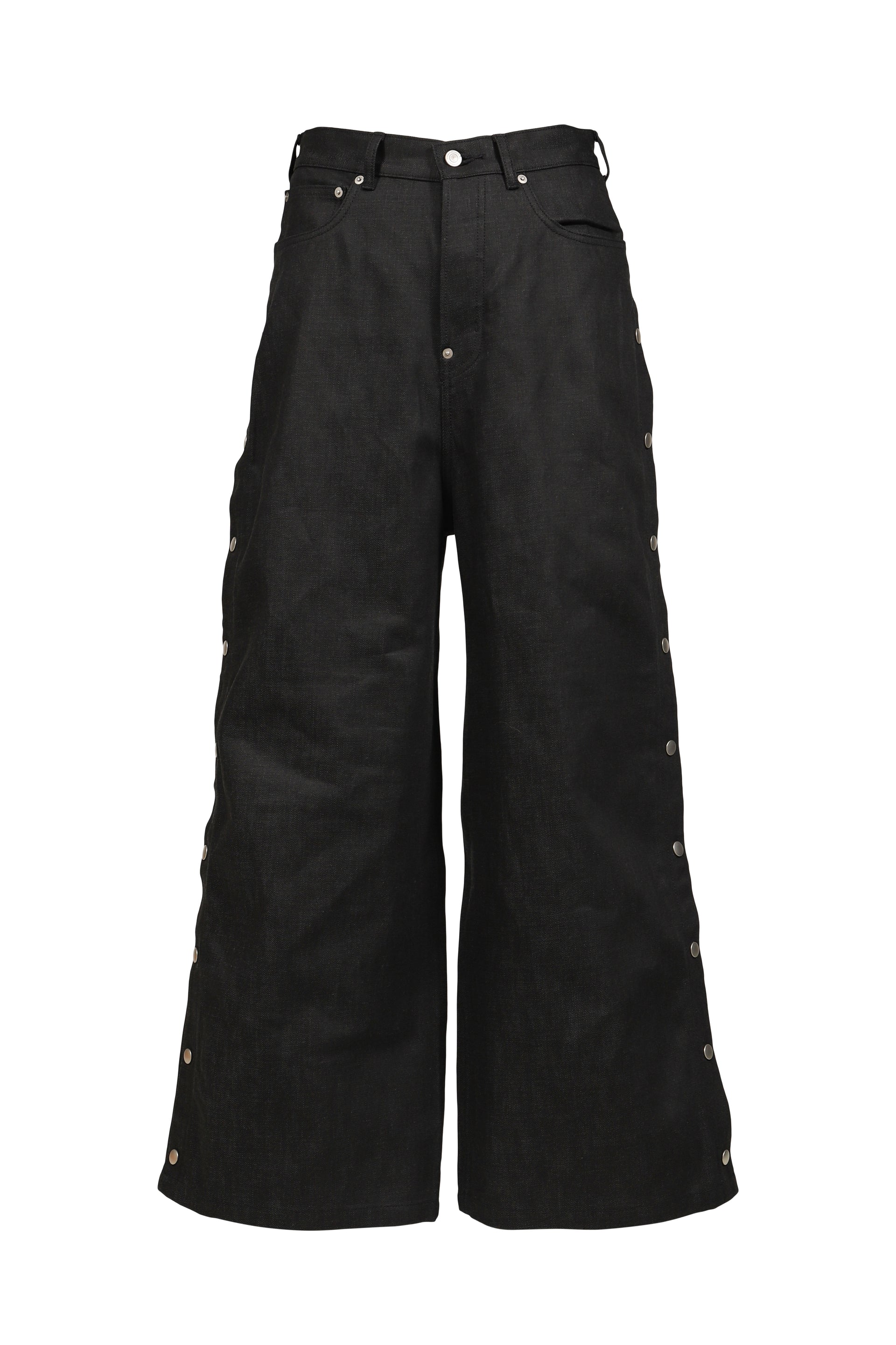 RH SUPER BAGGY SIDE SNAP JEAN / RAW BLK