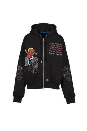 FEELINGS PANIC ZIP HOODIE / BLK