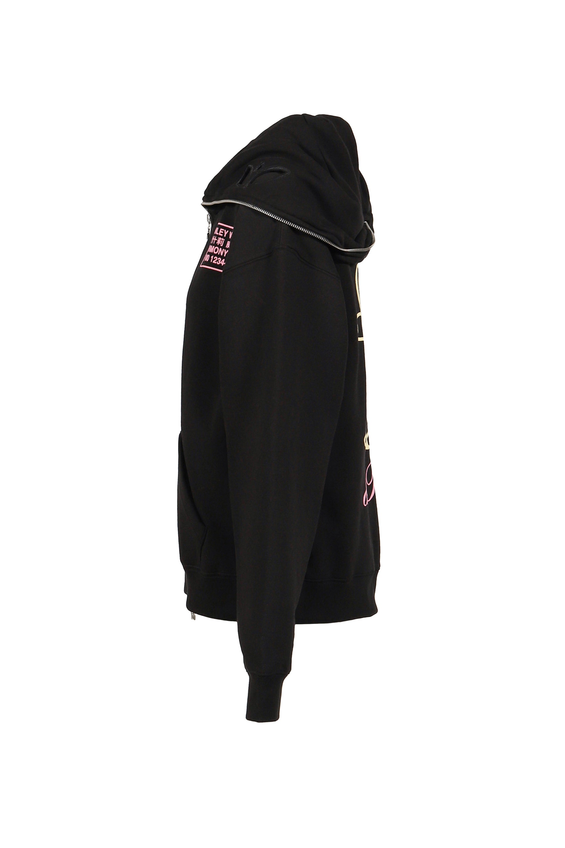 PINK HARMONY &amp; PEACE BUTTERFLY HOODIE / BLK 