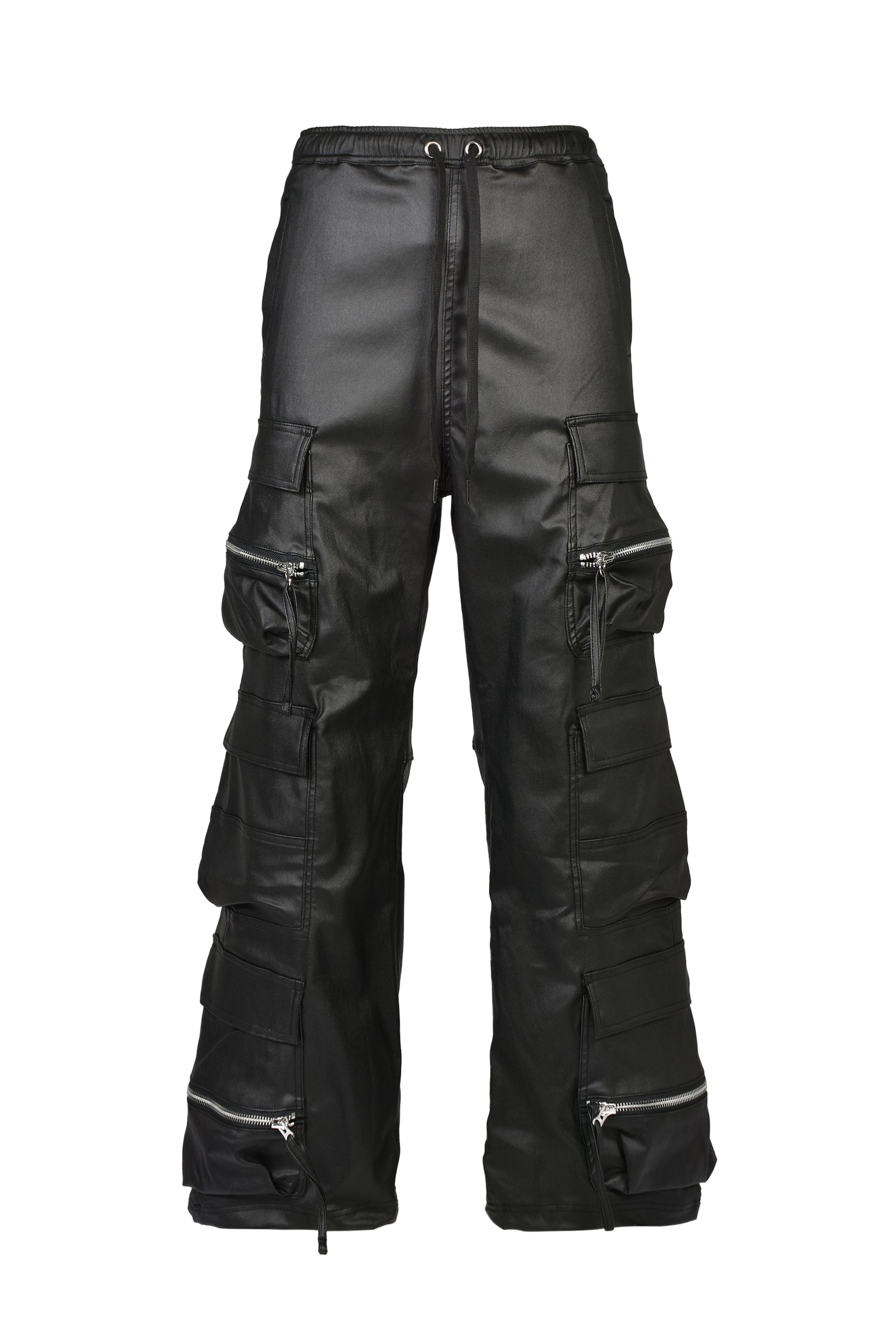 COATING TRIPLE CARGO PANTS / BLK