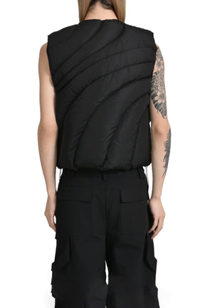 LAYERED DOWN VEST / BLK