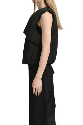 LAYERED DOWN VEST / BLK