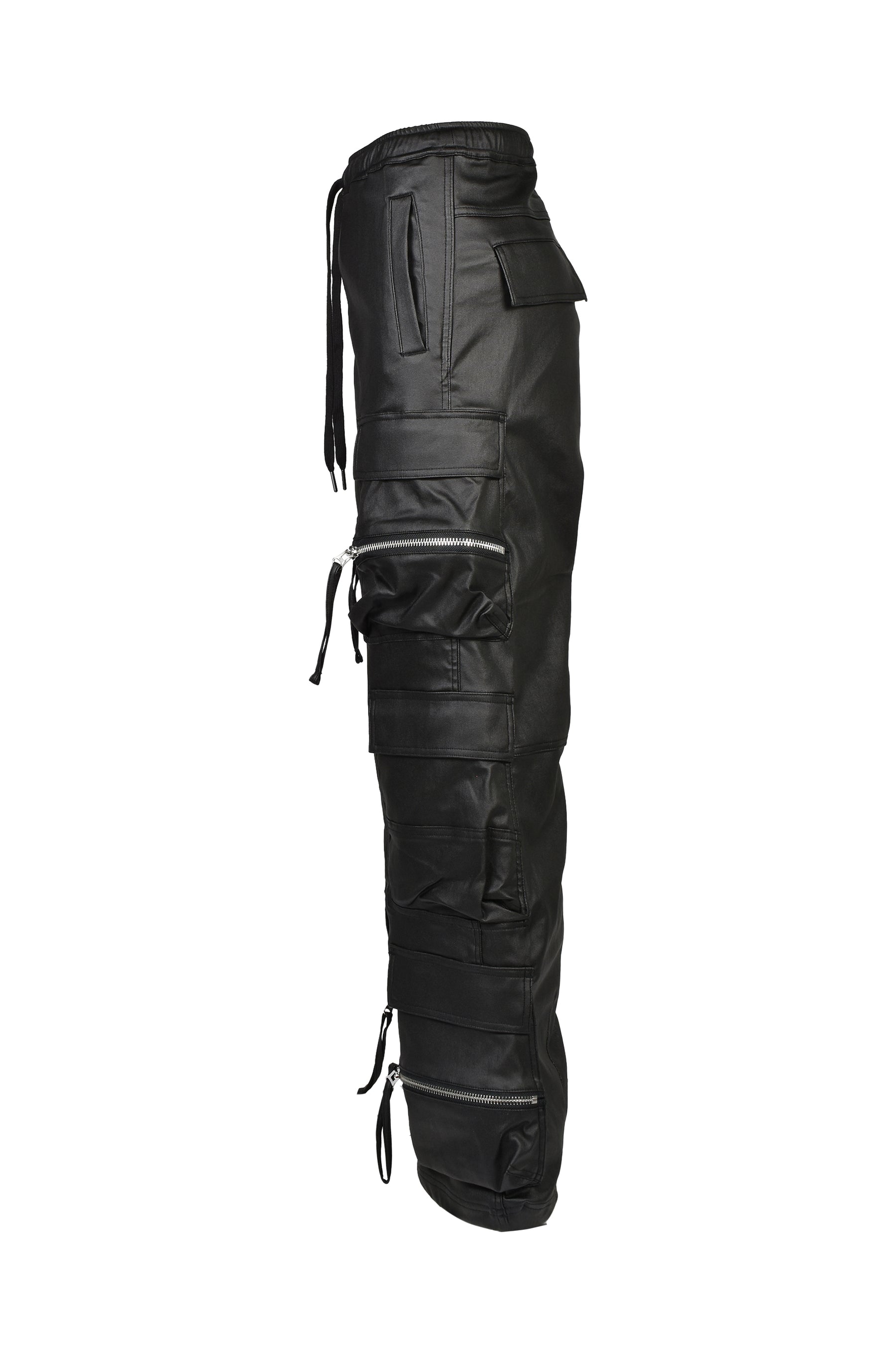 COATING TRIPLE CARGO PANTS / BLK