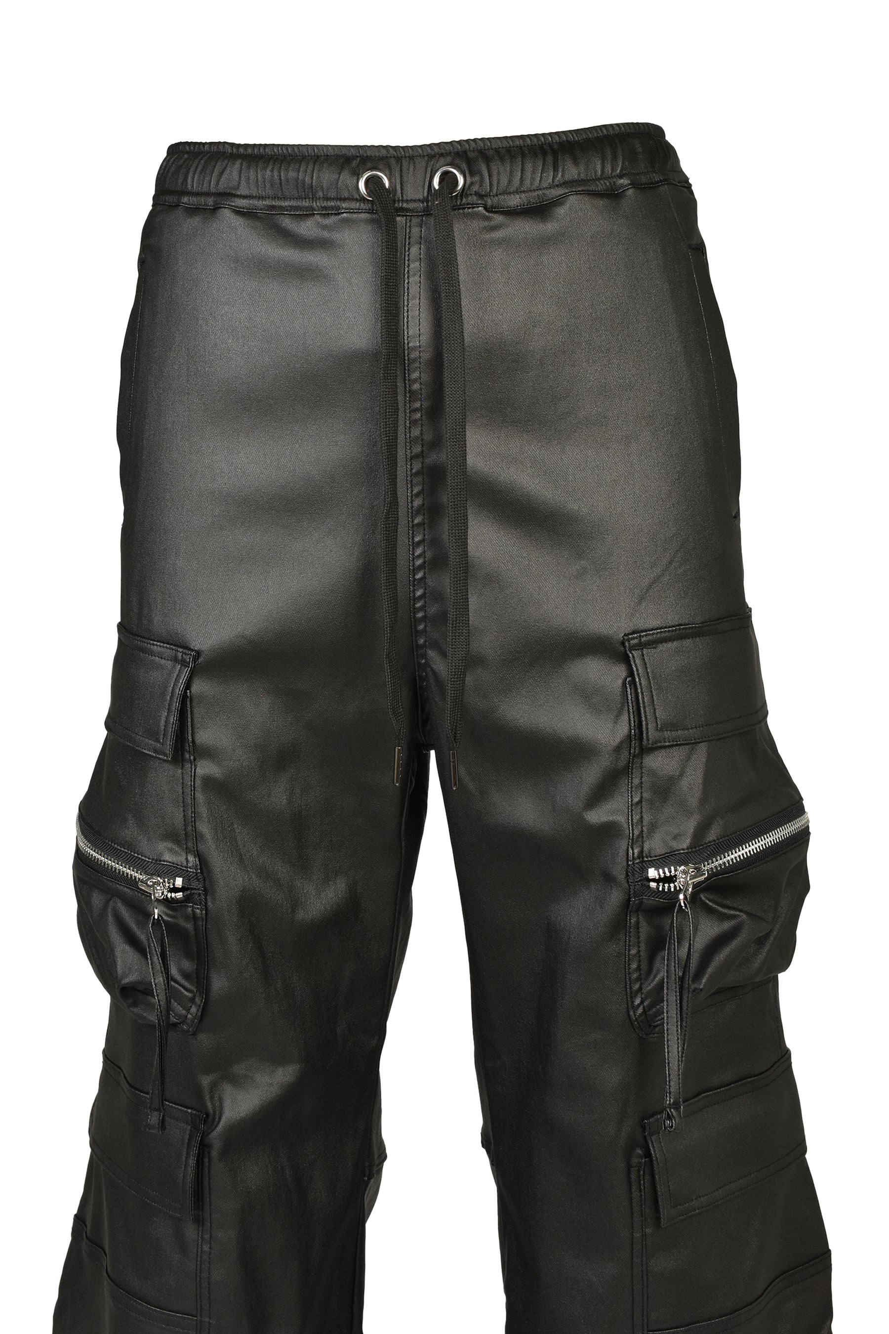 COATING TRIPLE CARGO PANTS / BLK