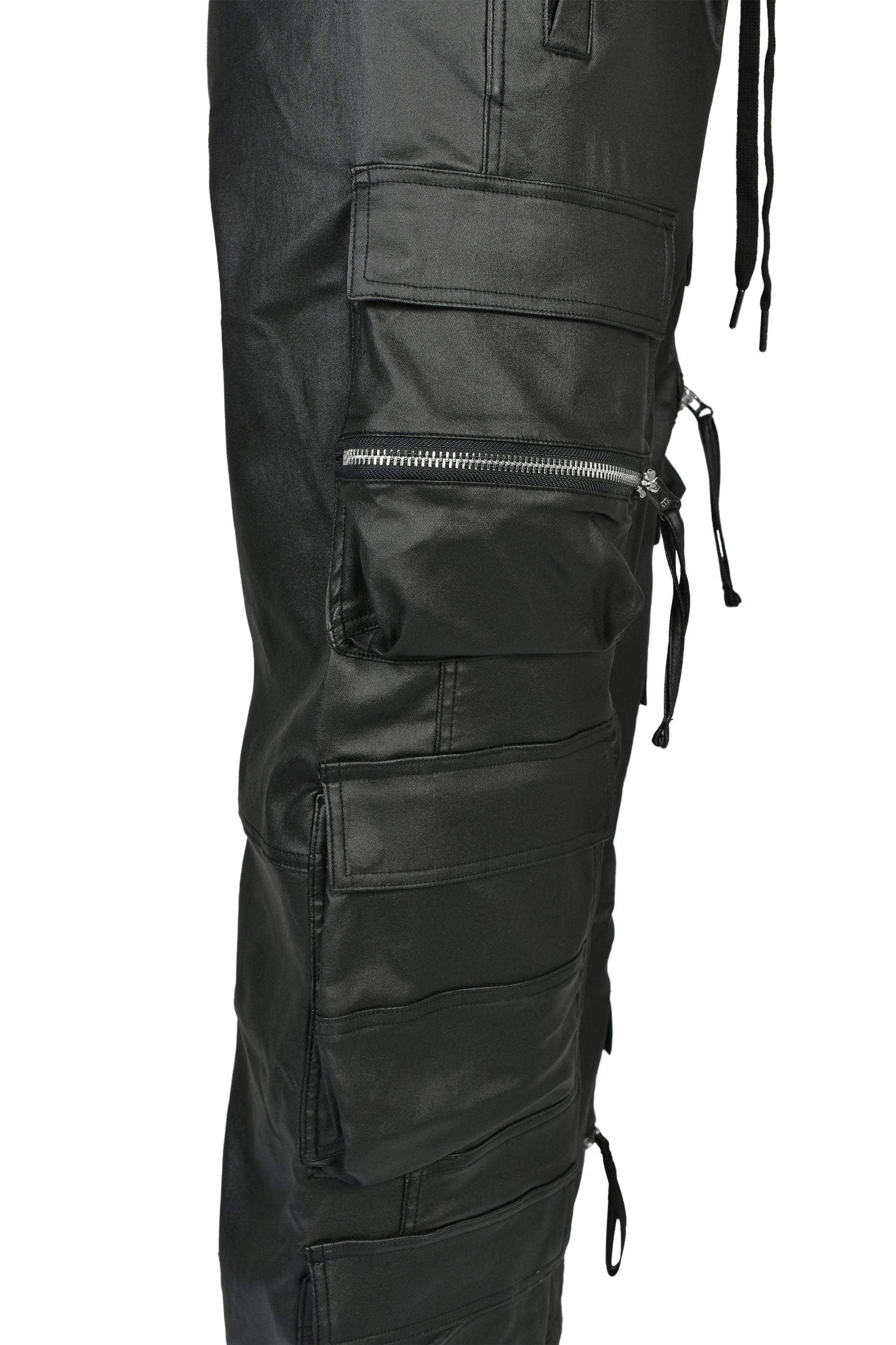 COATING TRIPLE CARGO PANTS / BLK