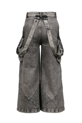 DANCEFLOOR'S STAR QUILTED JEANS / GRY