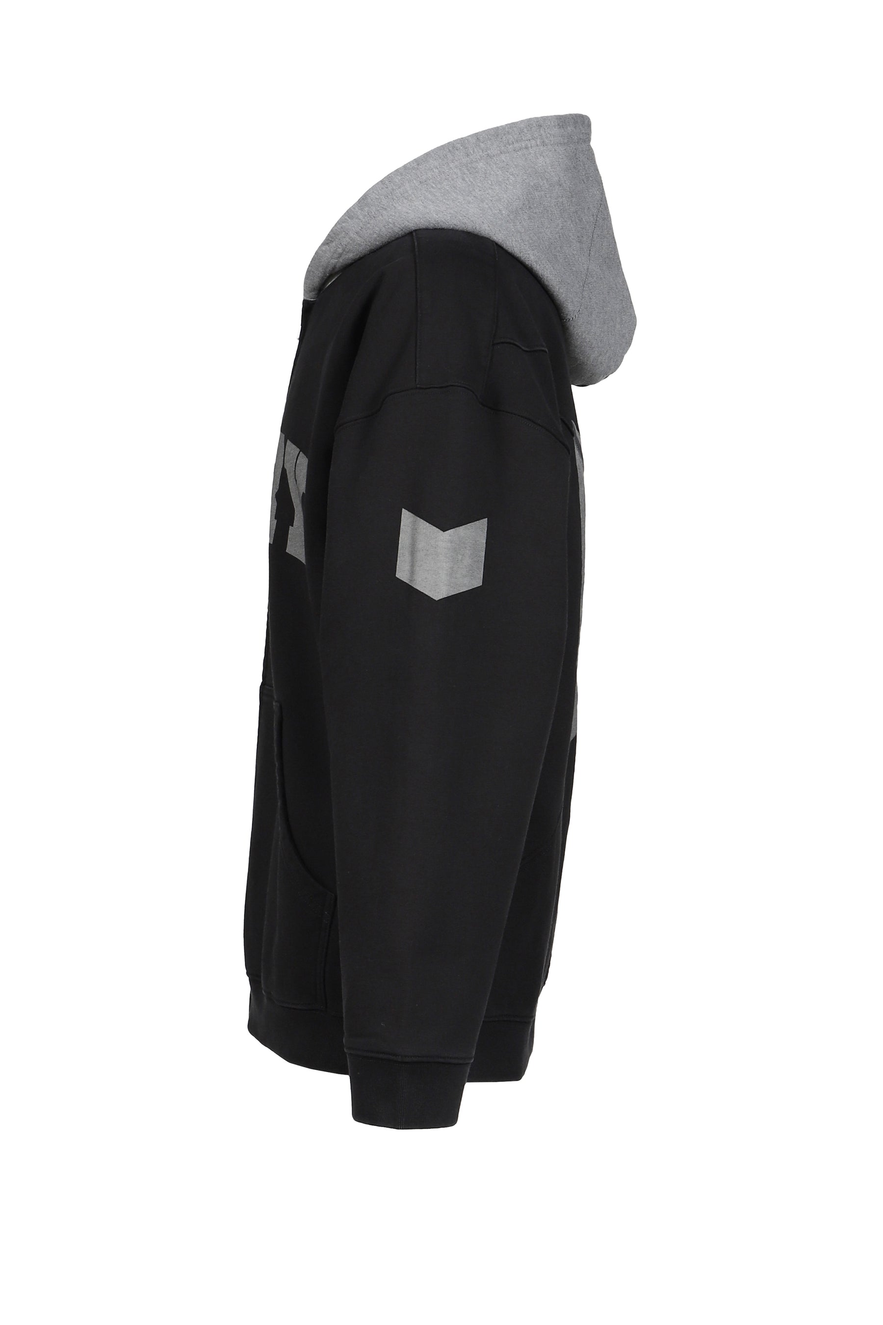 ARCH LOGO ZIP HOODIE / BLK GRY