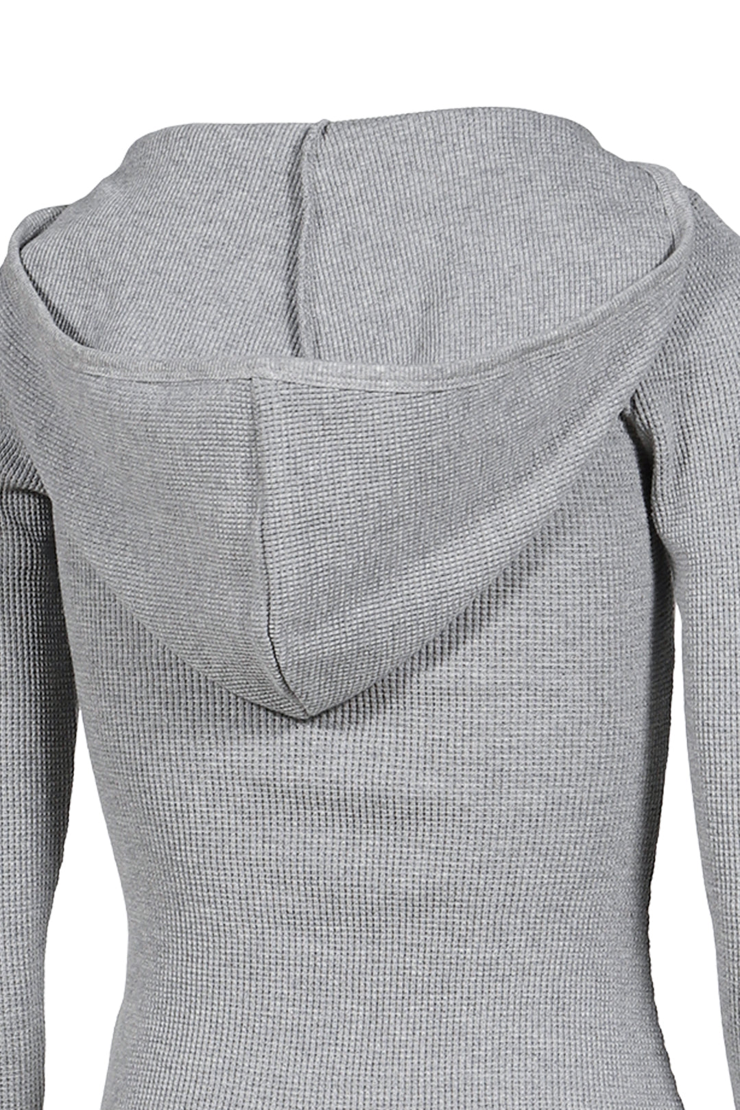 3/4 G WAFFLE BUTTON FLY TEE / GRY