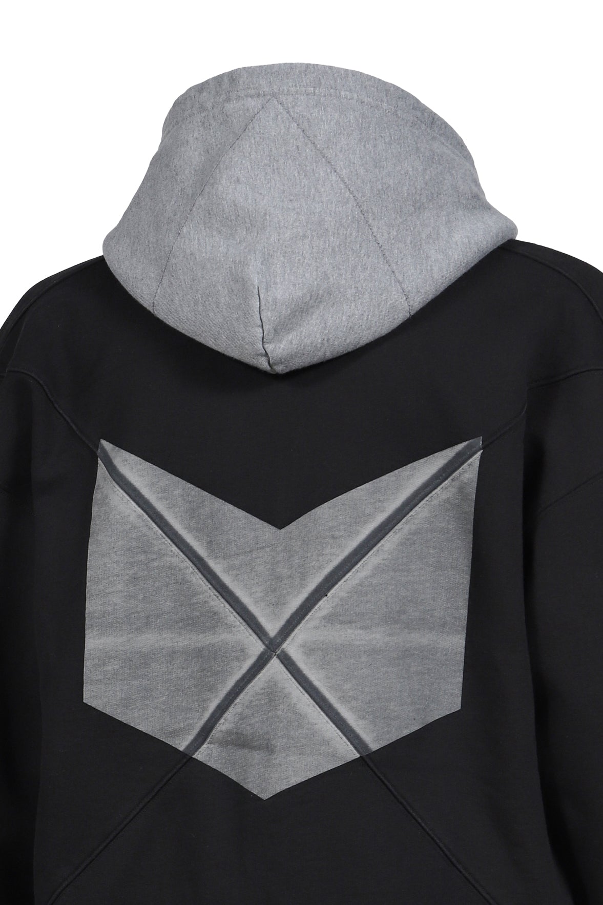 ARCH LOGO ZIP HOODIE / BLK GRY