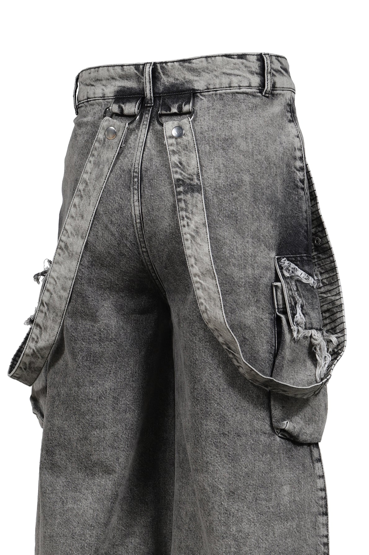 DANCEFLOOR'S STAR QUILTED JEANS / GRY
