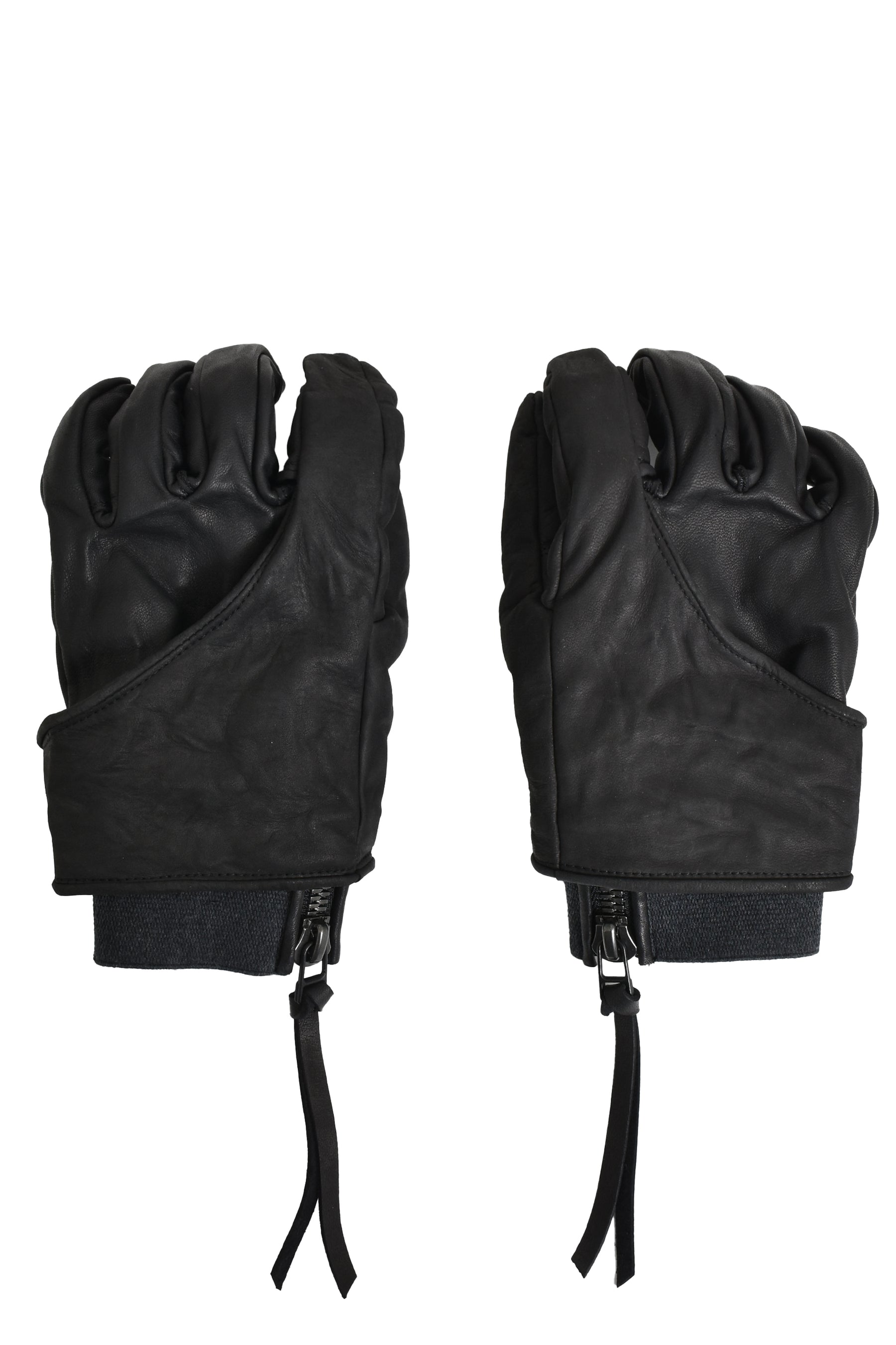 HORSE LEATHER LAYRED GLOVE / BLK