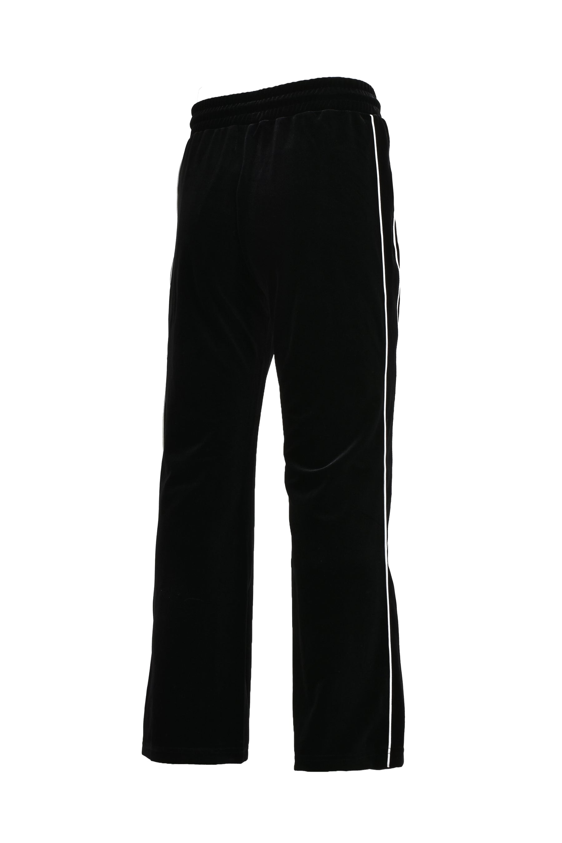 VELOUR EMBROIDERY TRACK PANTS / BLK