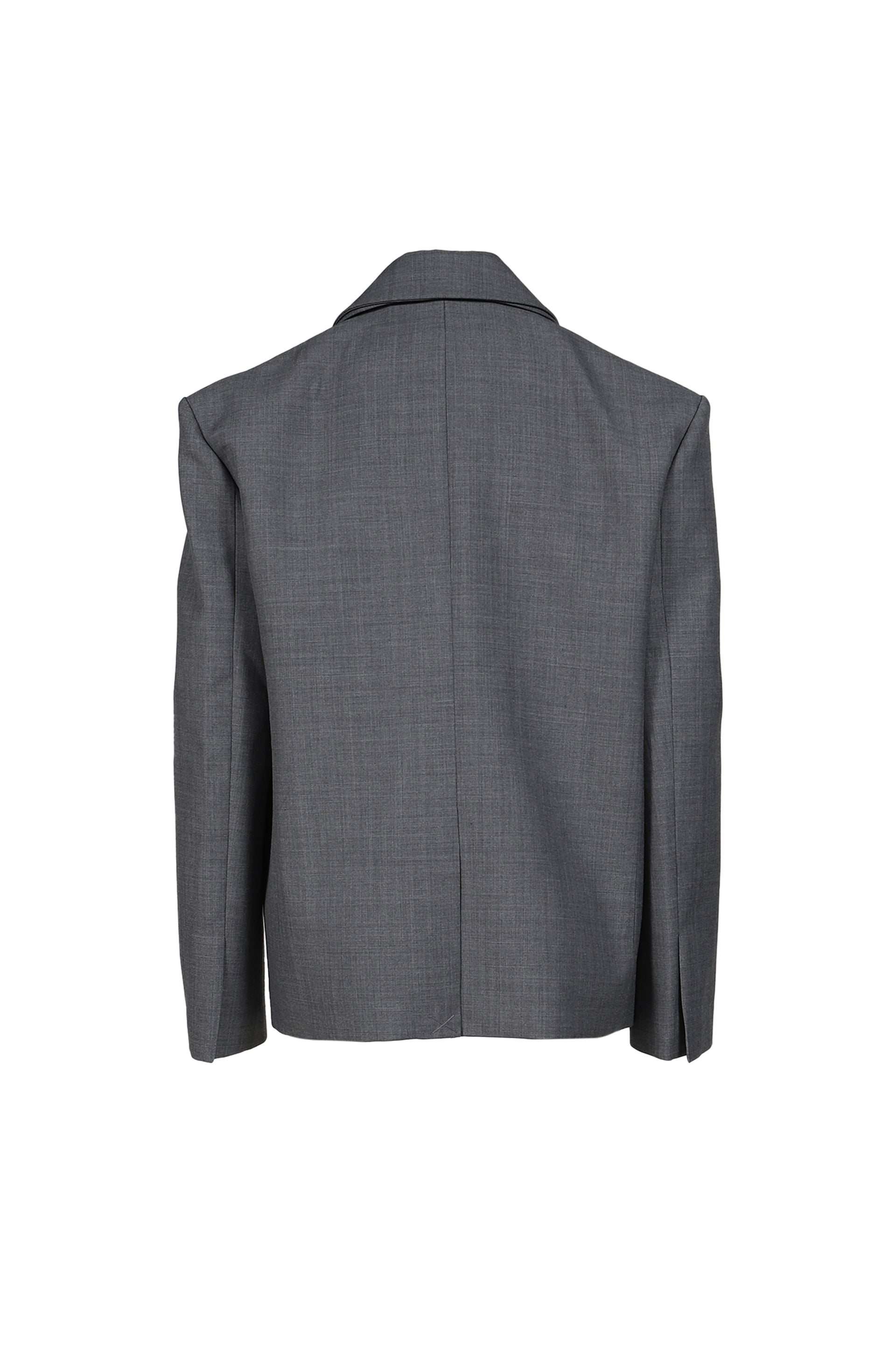 PEAK LAPEL OVERSIZED BLAZER / GRY