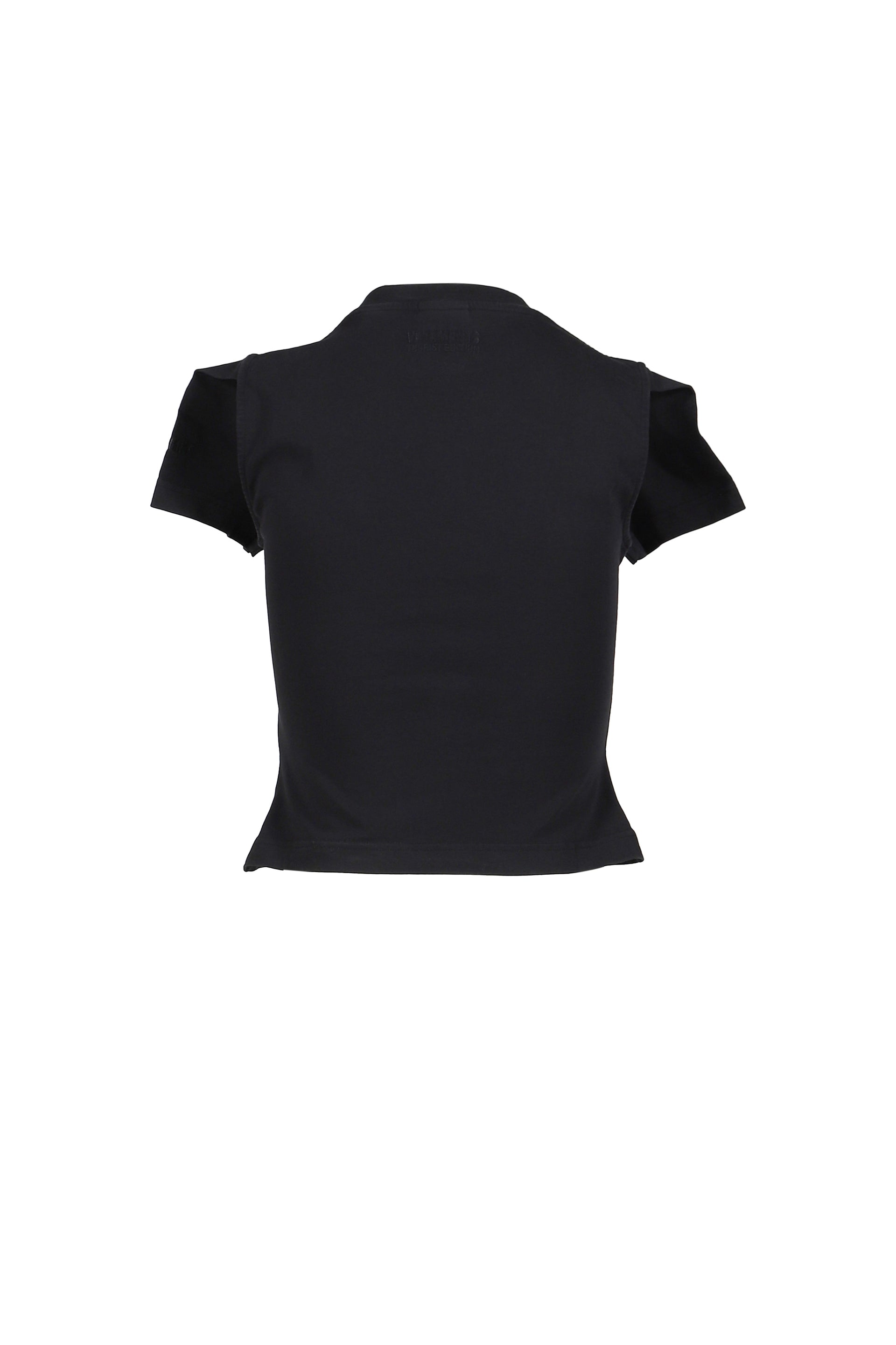 PARIS TOURIST FRONT SLEEVE BABY T-SHIRT / BLK