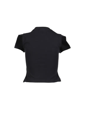 PARIS TOURIST FRONT SLEEVE BABY T-SHIRT / BLK