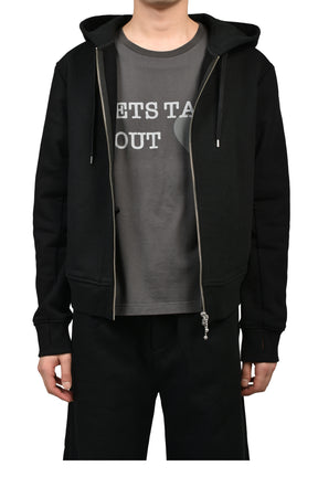 BORED ZIP HOODIE / JET BLK