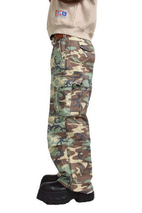 CAMO CARGO PANTS WOVEN / GRN CAMO