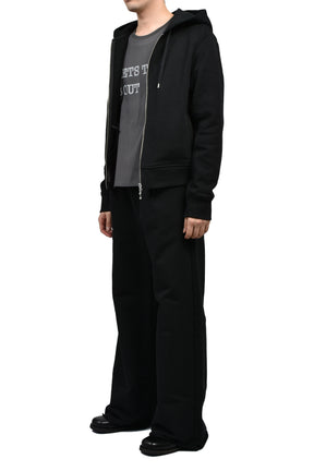 BORED ZIP HOODIE / JET BLK