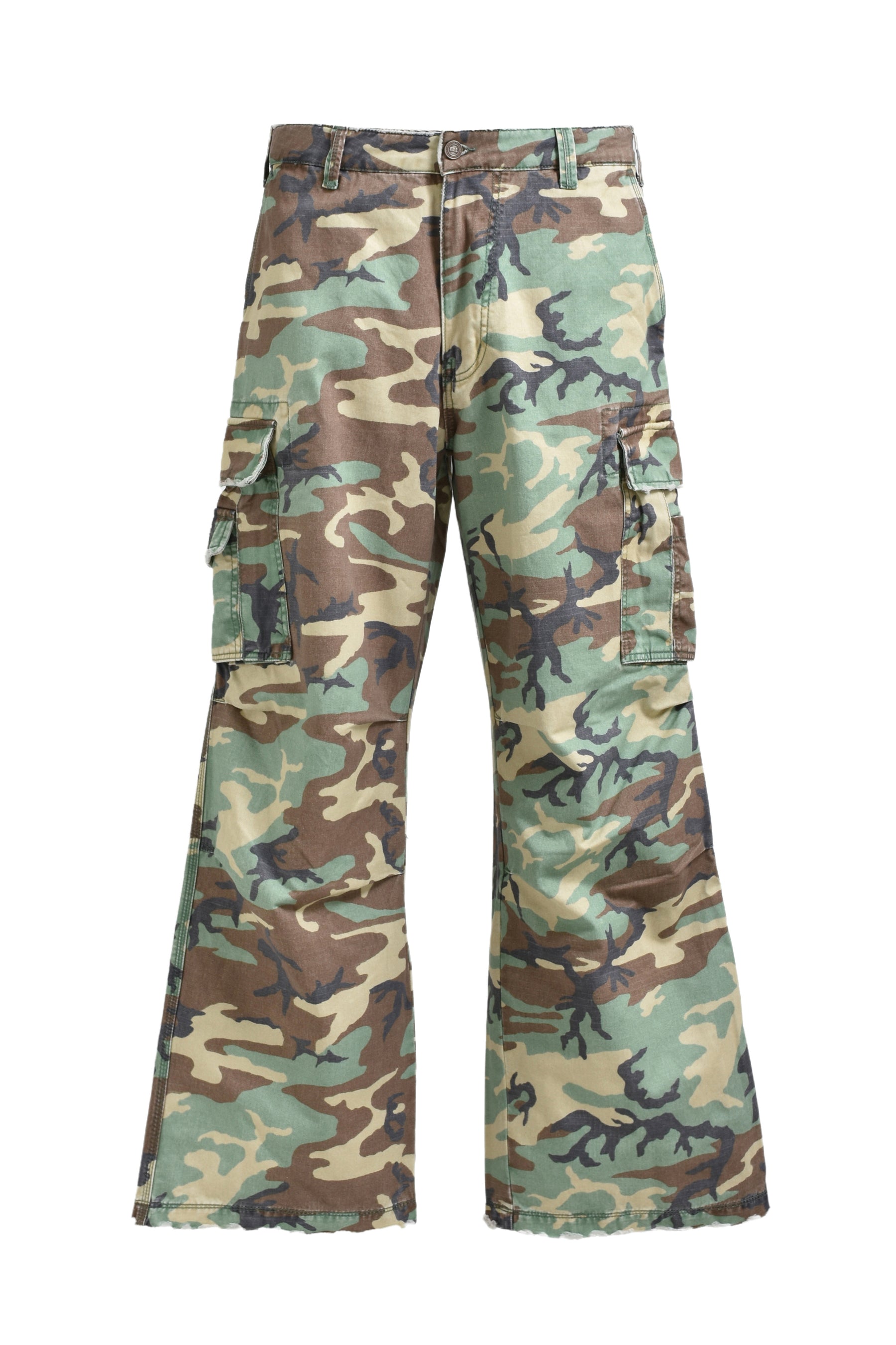 CAMO CARGO PANTS WOVEN / GRN CAMO