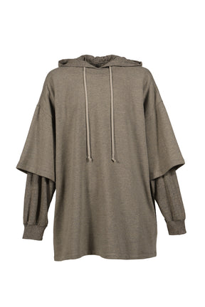 TOMMY HUSTLER HOODIE / MELANGE GRY