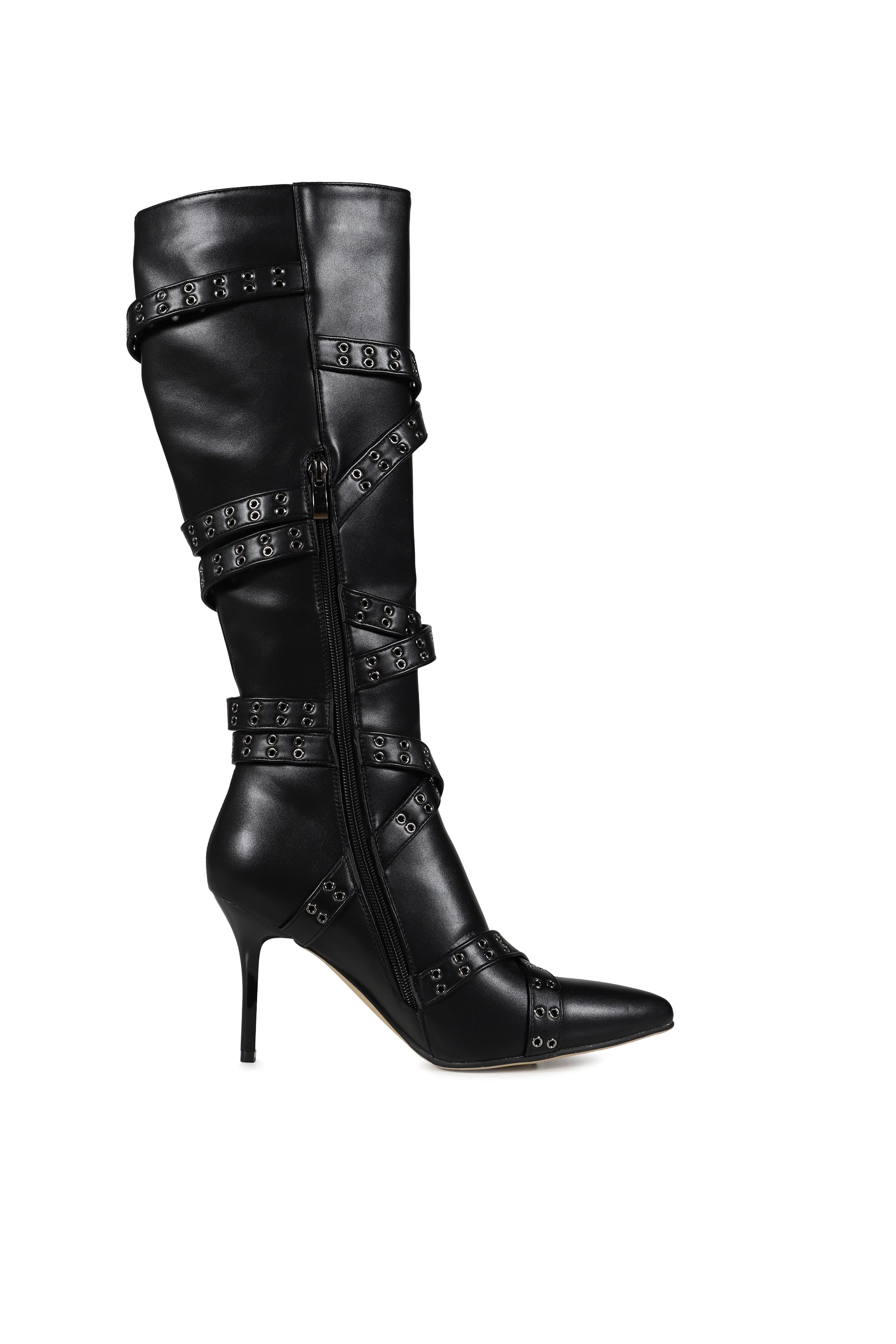 Nii HAi STRAPPY BOOTS IN BLACK / BLK