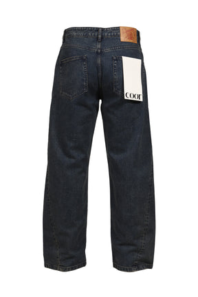 BACK SIDE BLUE TINTED JEANS / TWO TONE BLU
