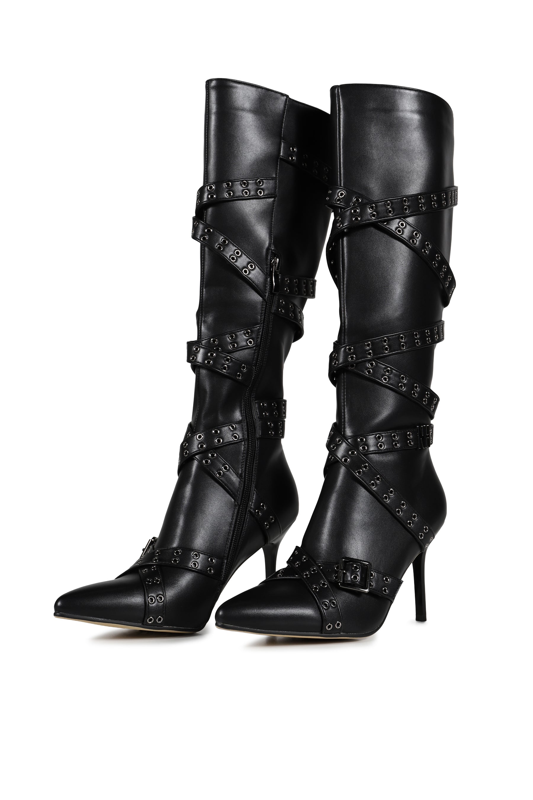 Nii HAi STRAPPY BOOTS IN BLACK / BLK