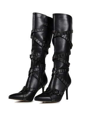 Nii HAi STRAPPY BOOTS IN BLACK / BLK