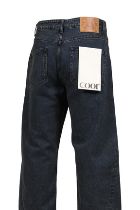 BACK SIDE BLUE TINTED JEANS / TWO TONE BLU