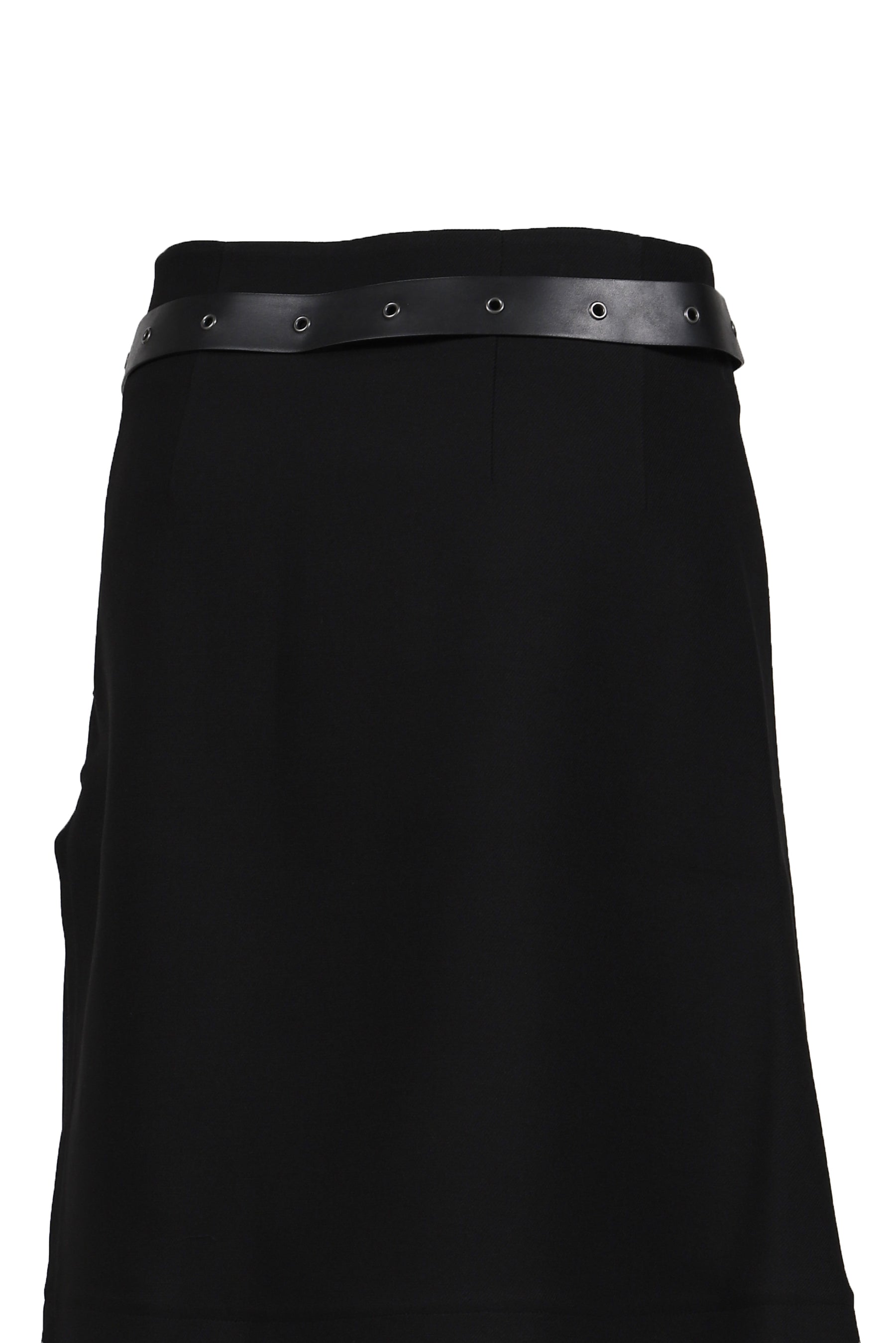 GRAPHIC WRAP SKIRT w/ GARTER BELT / BLK