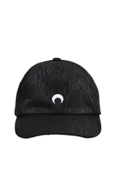 RECYCLED MOIRE BASEBALL CAP / BLK