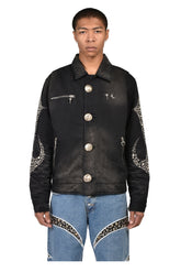 IRON STEEL FOCUS DENIM JACKET / BLK