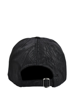 RECYCLED MOIRE BASEBALL CAP / BLK