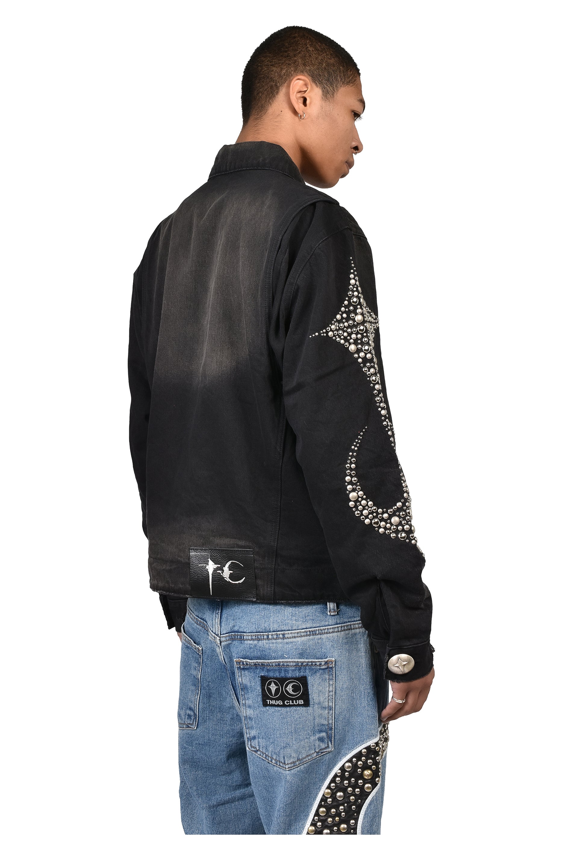 IRON STEEL FOCUS DENIM JACKET / BLK