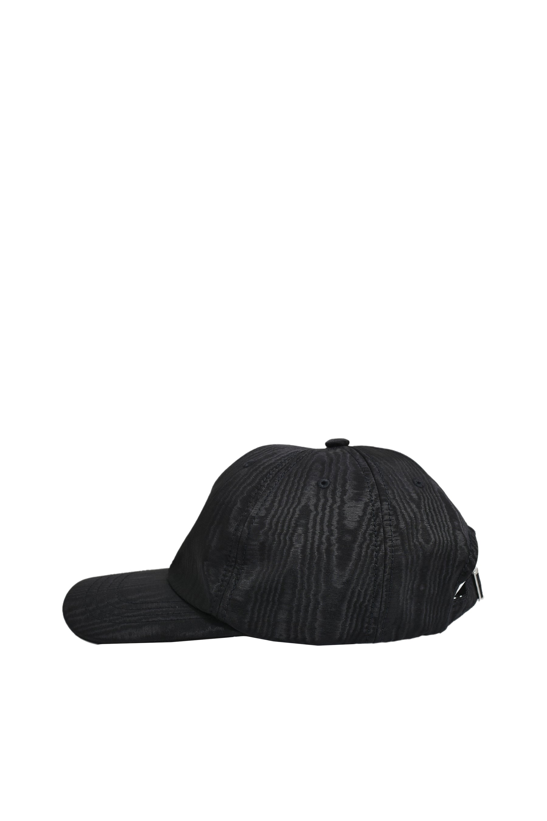 RECYCLED MOIRE BASEBALL CAP / BLK