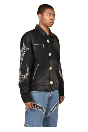 IRON STEEL FOCUS DENIM JACKET / BLK